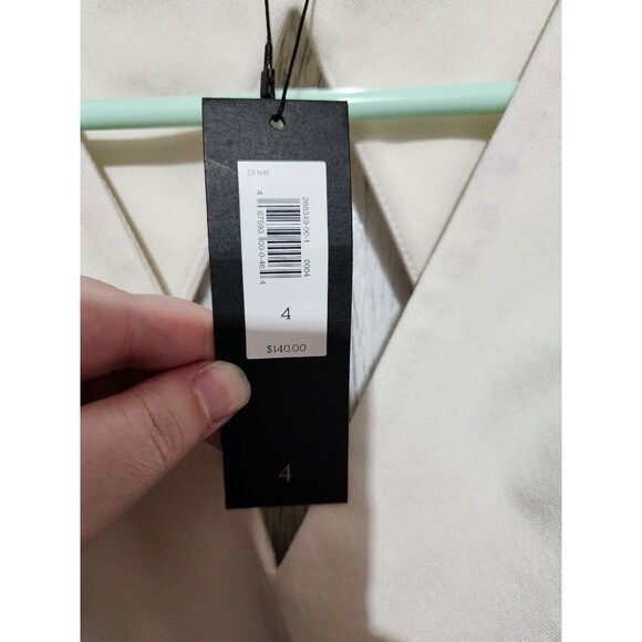 New Banana Republic Sloan Dress 4 Navy Colorblock Cutout Sheath V-Neck Old Money - Picture 6 of 14